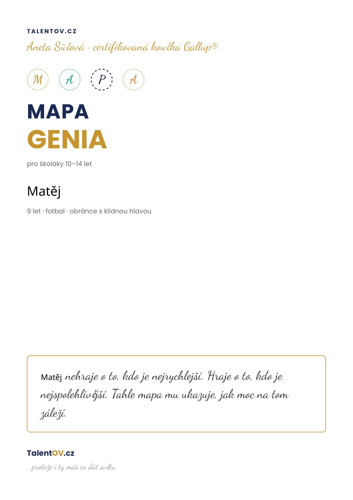 Ukázka MAPY Génia - strana 1 · Titulní strana