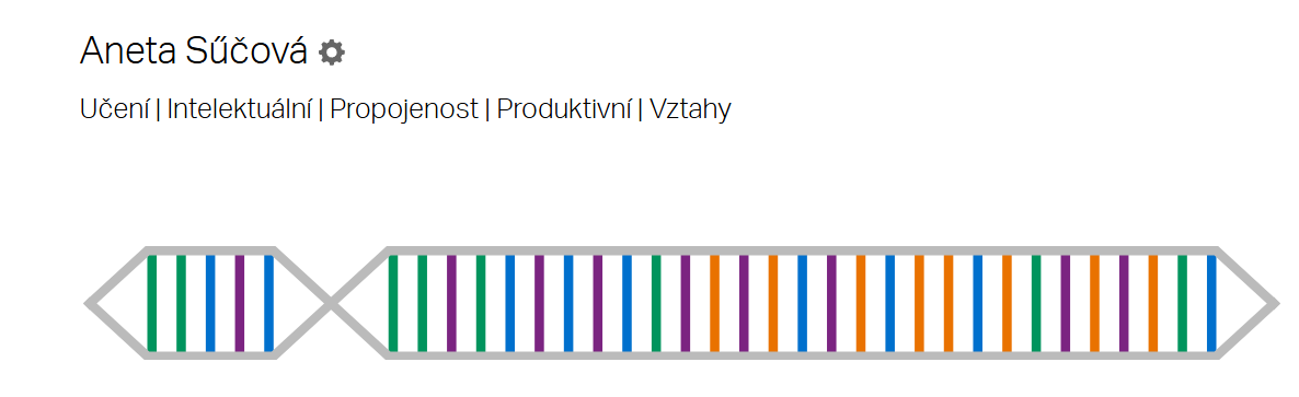 Gallup CliftonStrengths výsledek Anety Süčové: Učení, Intelektuální, Propojenost, Produktivní, Vztahy