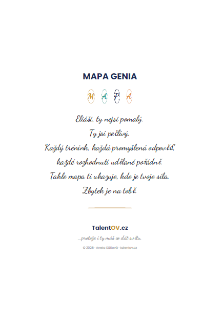MAPA Génia - závěrečná strana